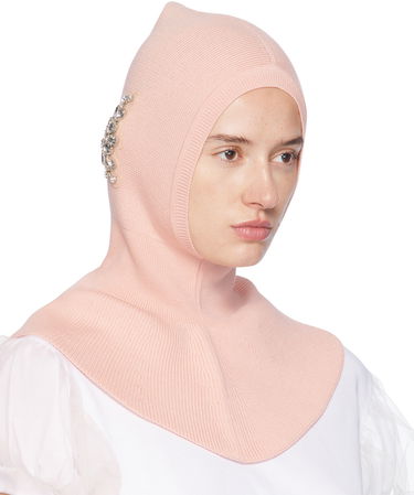 Beanie Simone Rocha Simone Rocha Embellished Knit Balaclava Bež | KMK5WB 0647, 3