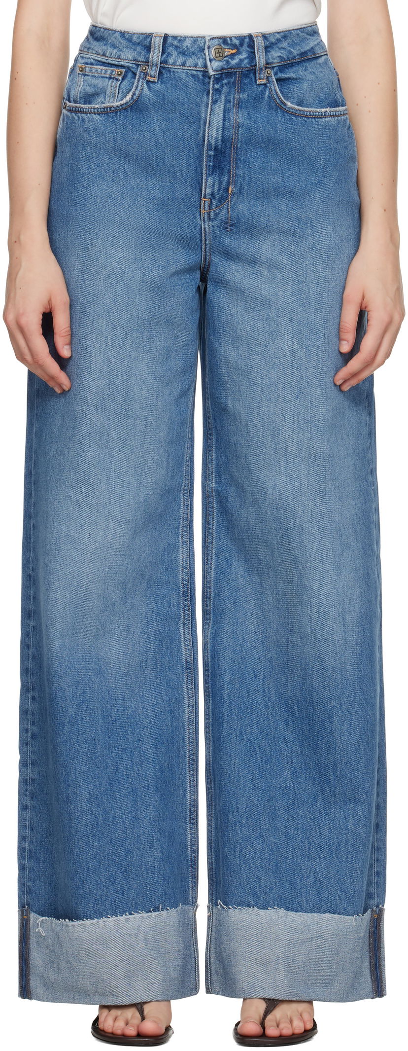 Kavbojke Ksubi Strider Tidal Cuffed Jeans Modra | WPF25DJ005
