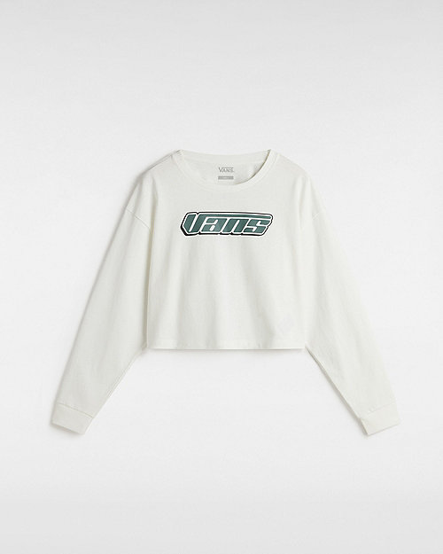 Majica Vans Retro V Hook And Loop Relaxed Long Sleeve Crop T-shirt Bela | VN000J4KFS8