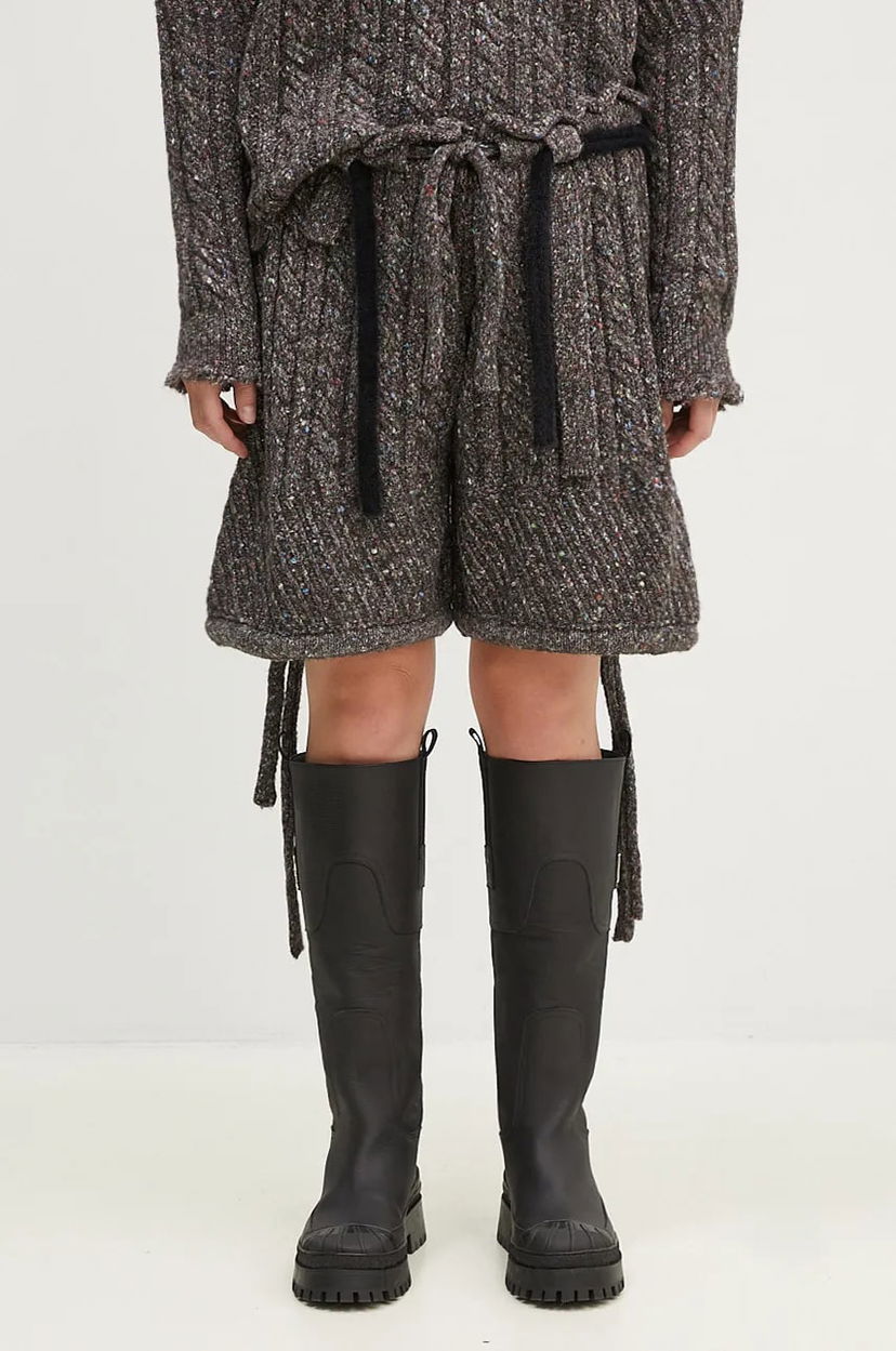 Kratke hlače Ottolinger Ottolinger High Waist Knit Shorts Siva | 1070801521