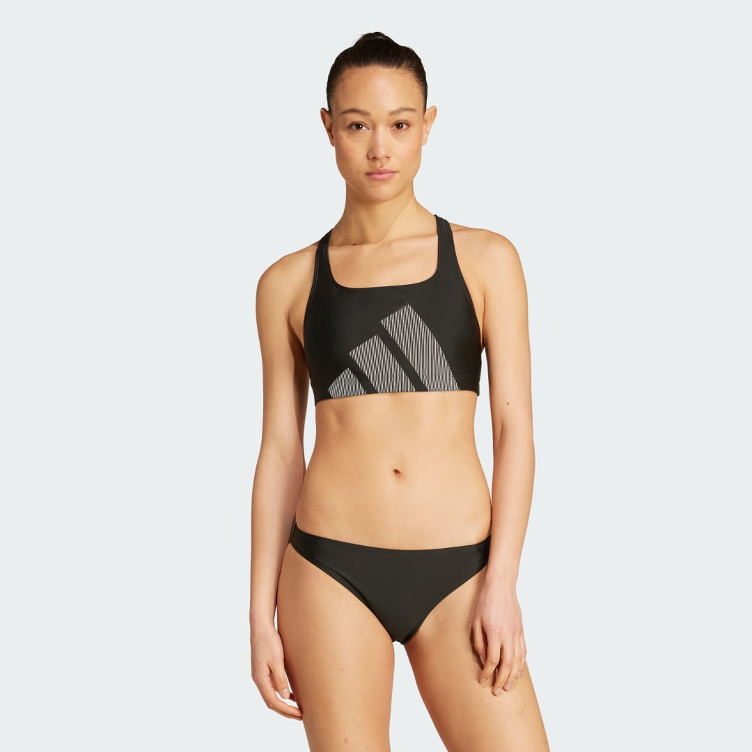 Kopalke adidas Performance Big Bars C-back Bikini Set Črna | JM8142, 0