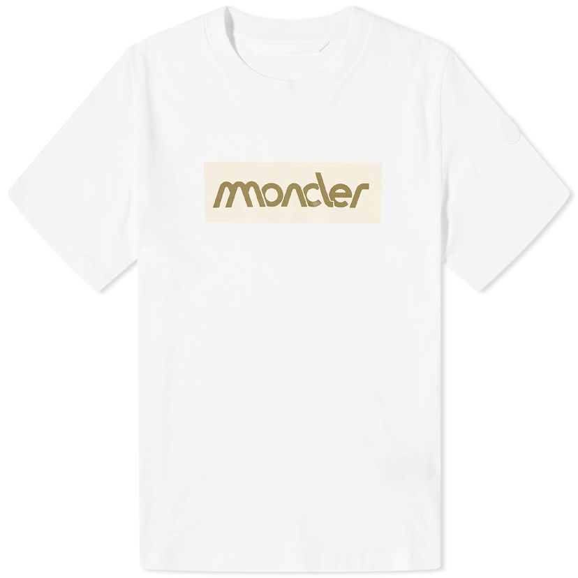 Majica Moncler Logo T-Shirt Bela | 8C000-52-89AJS-00A