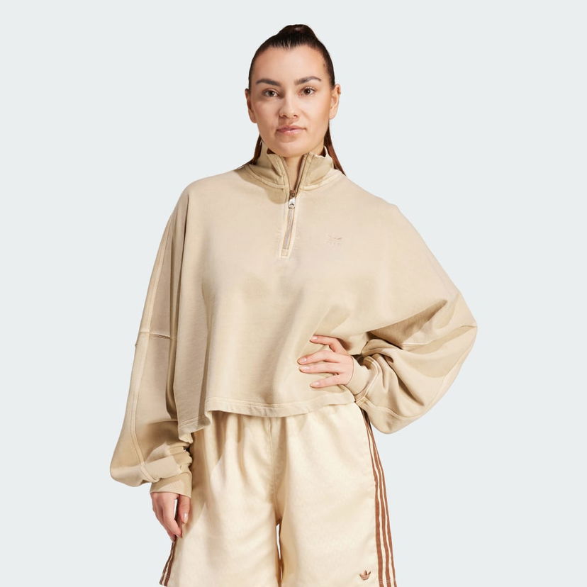 Pulover adidas Originals Essentials+ Sweatshirt Bež | IR6013