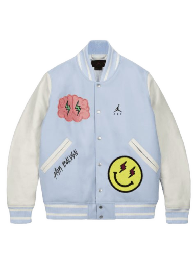 Bomber jakna Jordan J Balvin x Varsity Jacket Turkizna | DX1734-441