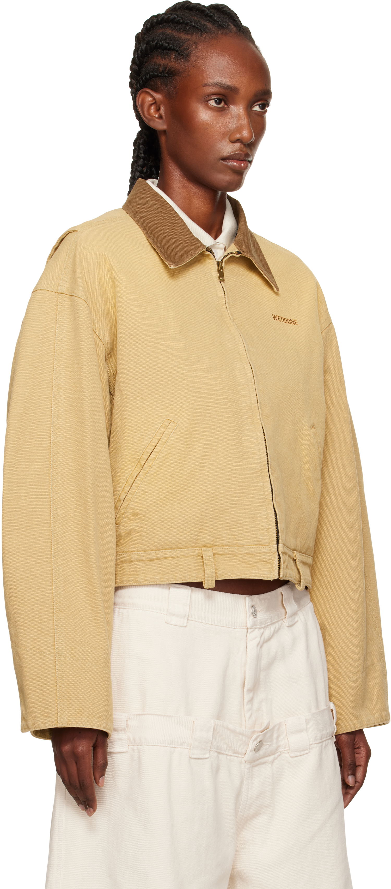 Jakna We11done We11done Washed Work Cropped Jacket Bež | WD-JK2-25-008-W-BG, 1