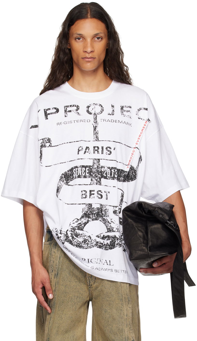 Majica Y/PROJECT Pinched T-Shirt Bela | 204TS002