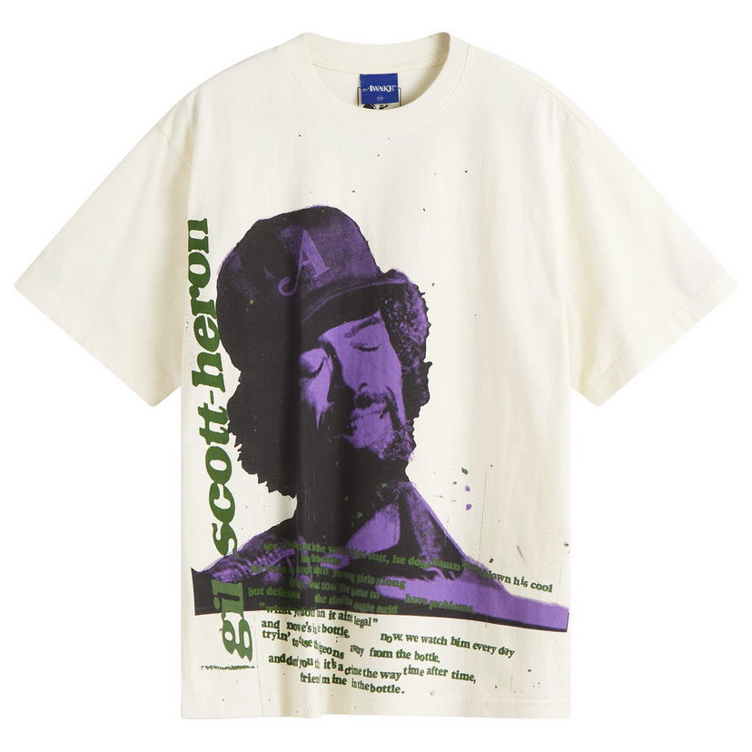 Majica Awake NY Awake NY Gil Scott Heron Icon T-Shirt, Size Large Bela | AWK-SP25-TS005-CRM