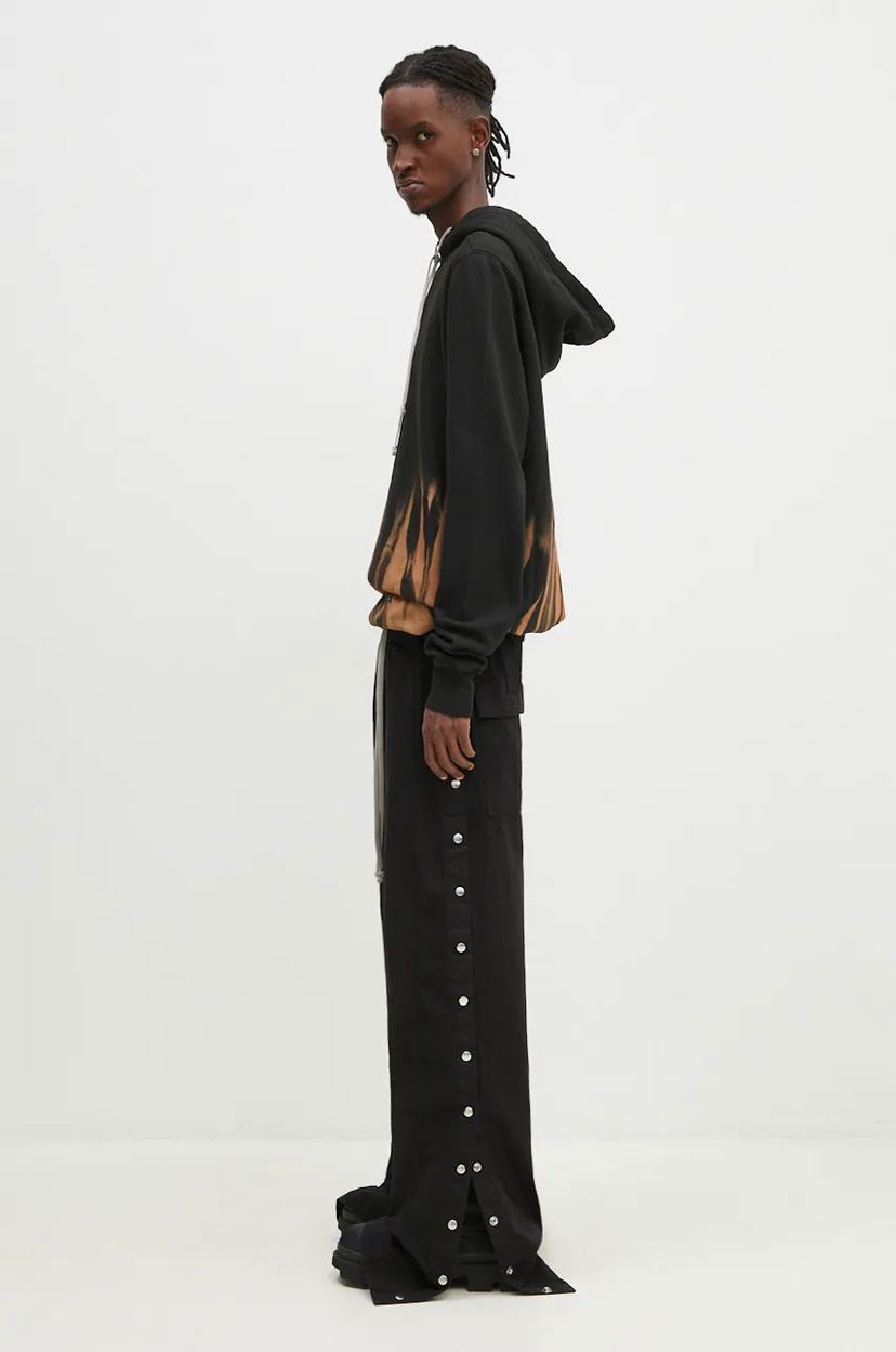 Hlače Rick Owens Pusher Cotton Pants Črna | DU02D2393.TW