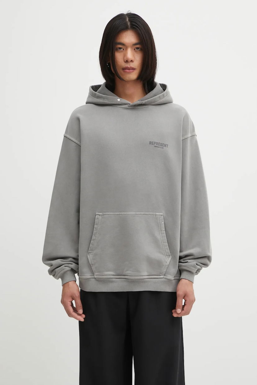Pulover Represent Clo Represent England Legacy Hoodie Siva | MLM100374