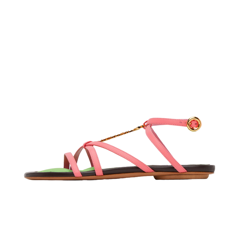 Superge in čevlji Jacquemus Le Raphia 'Les Sandales Pralu Plates' Sandals "Pink" Roza | 23E231FO056-3073