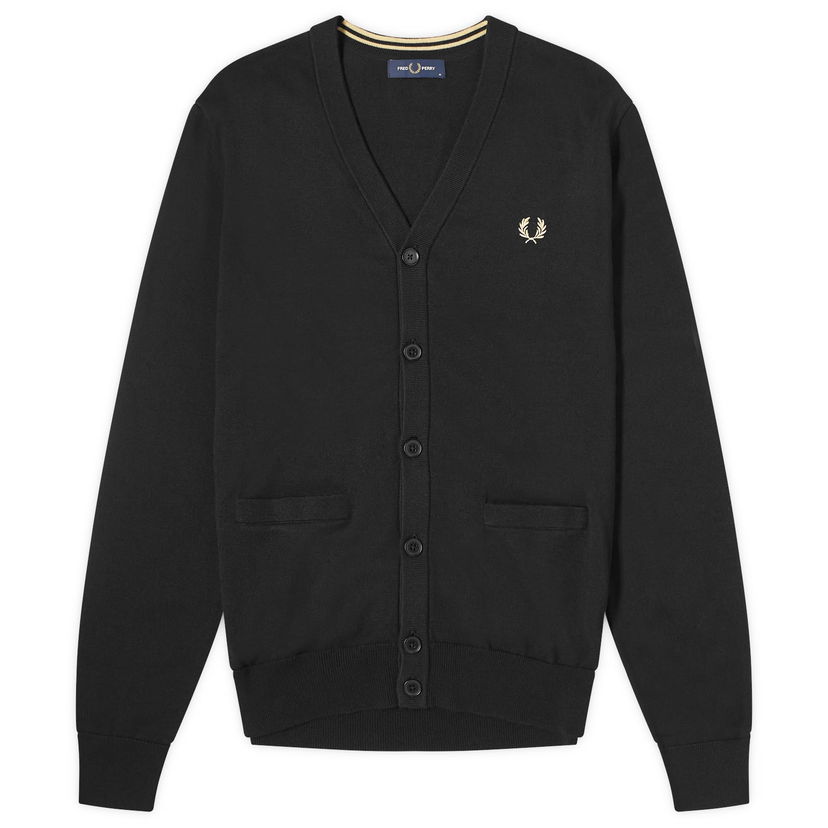 Pleteni pulover Fred Perry Merino Črna | K9551-198