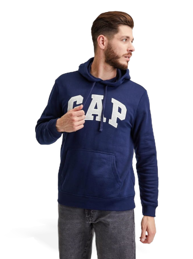 Pulover GAP Fleece Arch Hoodie Mornarica | 850834-00