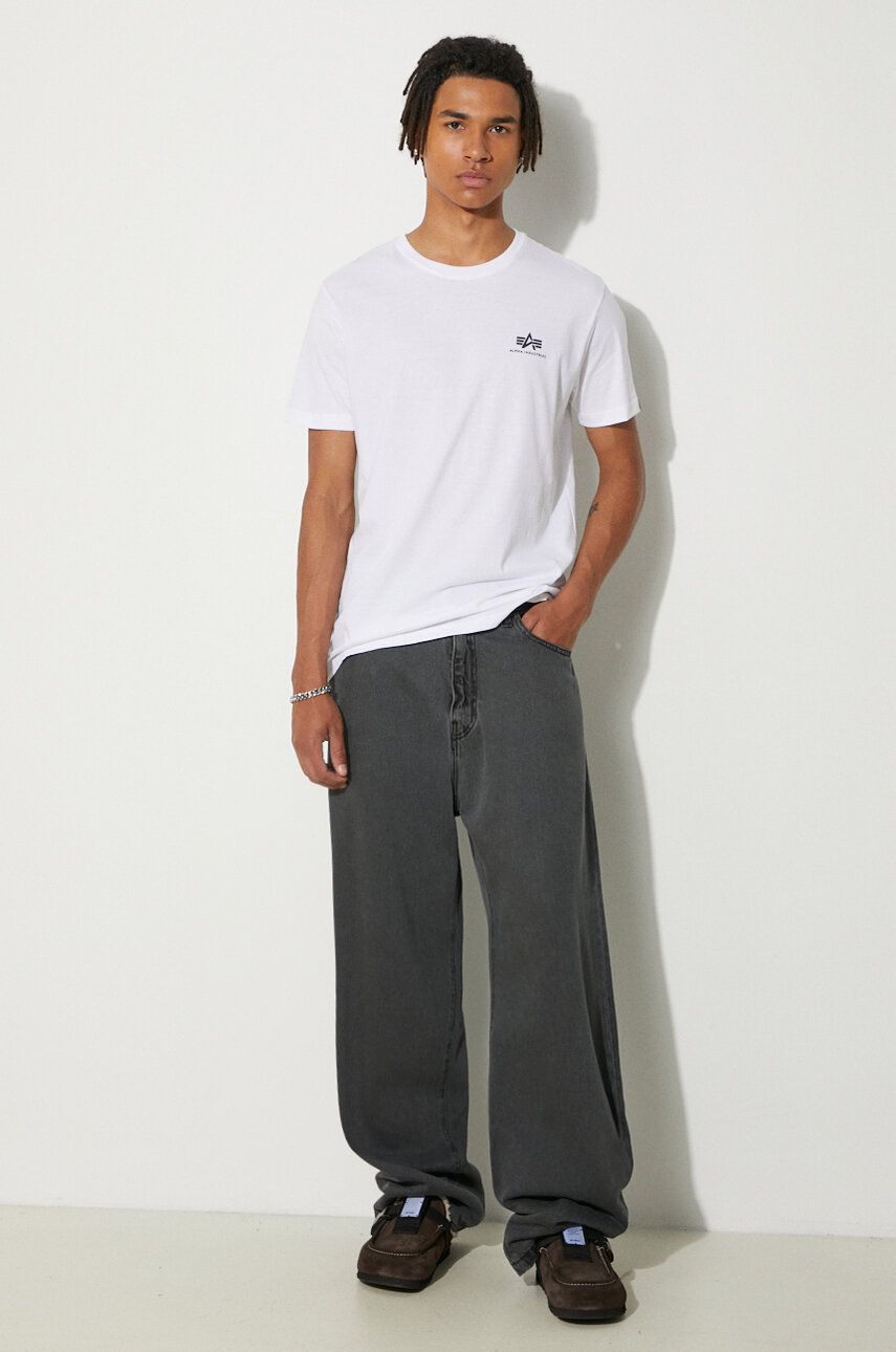 Majica Alpha Industries Backprint T-Shirt With Print Bela | 128507.09, 1