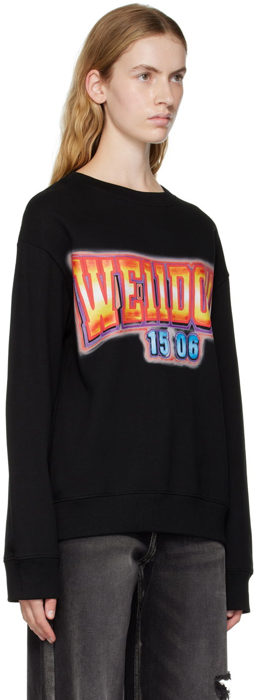 Pleteni pulover We11done We11done Crewneck Sweatshirt with Graphic Print Črna | WD-TS3-22-765-U-BK, 1
