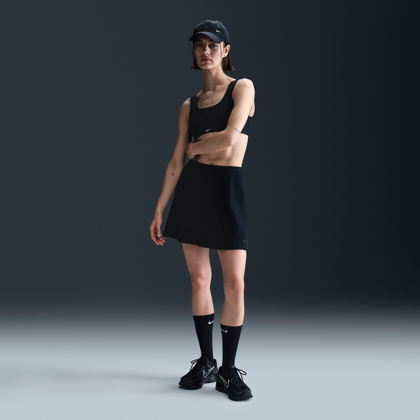 Krila Nike Ribbed Mini Skirt Sportswear Chill Knit Črna | HJ1839-010