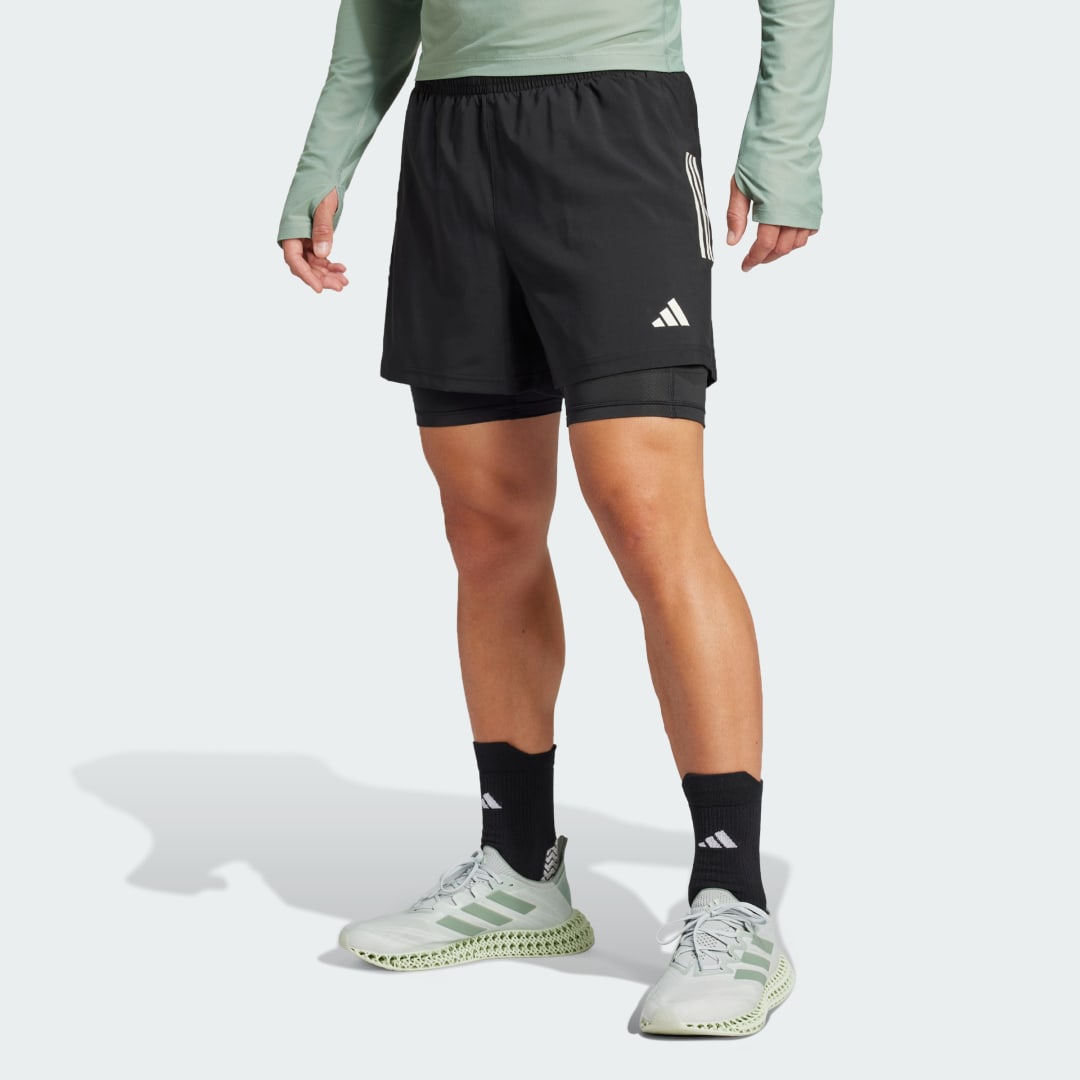 Kratke hlače adidas Performance Own the Run CLIMACOOL 2-in-1 Running Shorts Črna | JM5400, 0