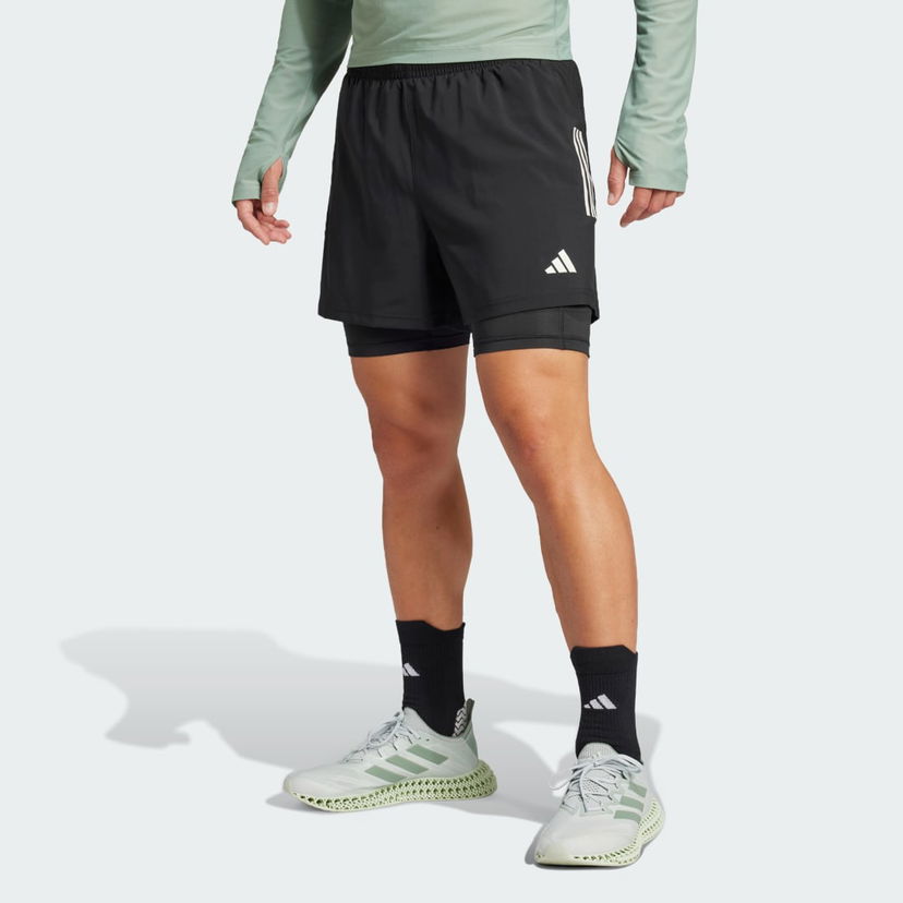 Kratke hlače adidas Performance Own the Run CLIMACOOL 2-in-1 Running Shorts Črna | JM5400