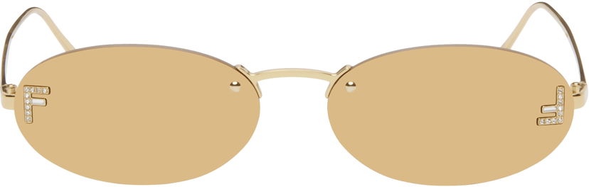 Sončna očala FENDI 'First' Crystal Sunglasses Kovinski | FE4075USW5430L