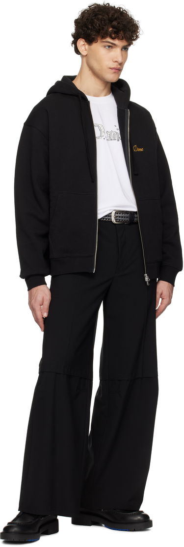 Pulover Dime Cursive Logo Zip-Up Hoodie Črna | DIMEHO2453BLK, 3
