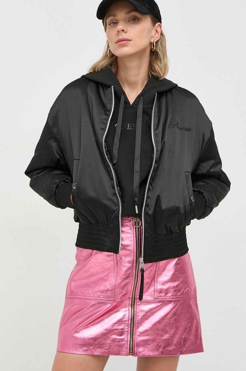 Bomber jakna GUESS Bomber Jacket Črna | W2YL03.WERA2, 0