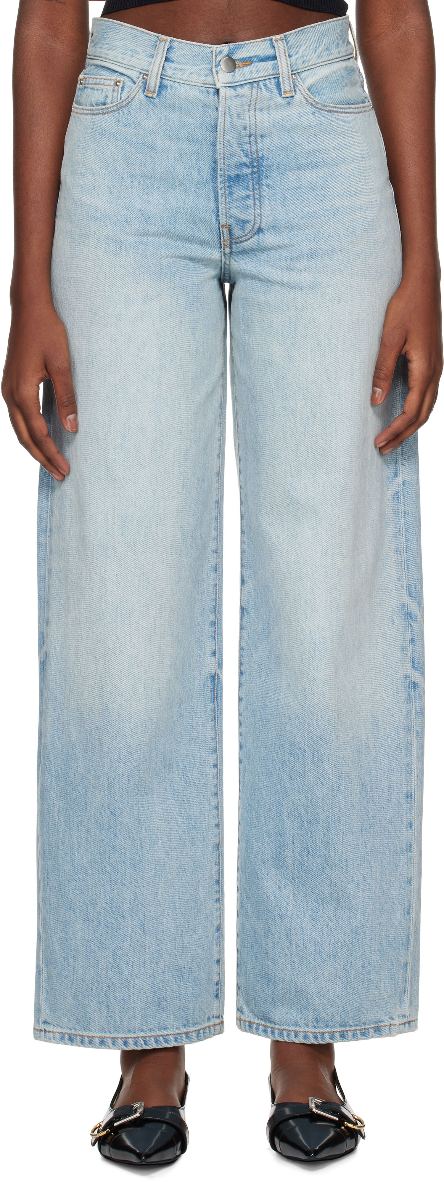 Kavbojke AMIRI Wide Straight Jeans Modra | AWDNGH1006, 0