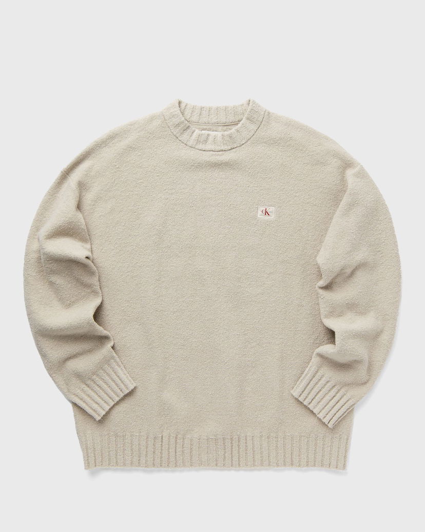 Pleteni pulover CALVIN KLEIN BOUCLE BOXY SWEATER Bež | J30J326202PD7