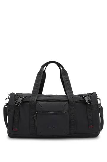 Potovalna torba BOSS HUGO Holdall with Logo Straps Črna | 50547297