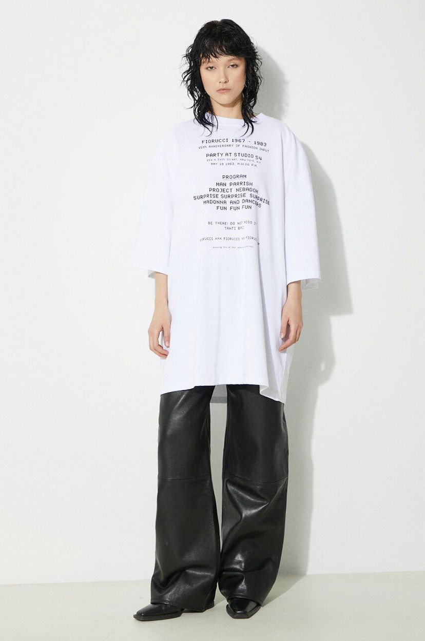 Majica Fiorucci Fiorucci Invitation Print T-Shirt Bela | U01FPTSH107CJ01WH01