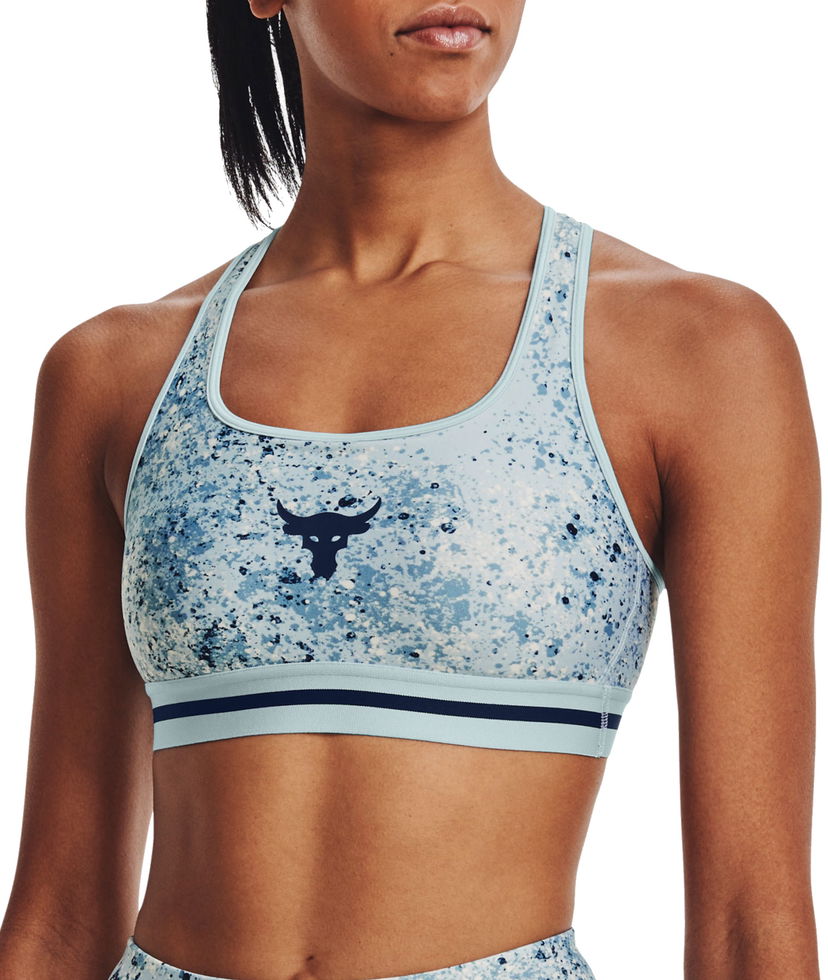 Modrček Under Armour Project Rock Printed Sports Bra Modra | 1371365-478