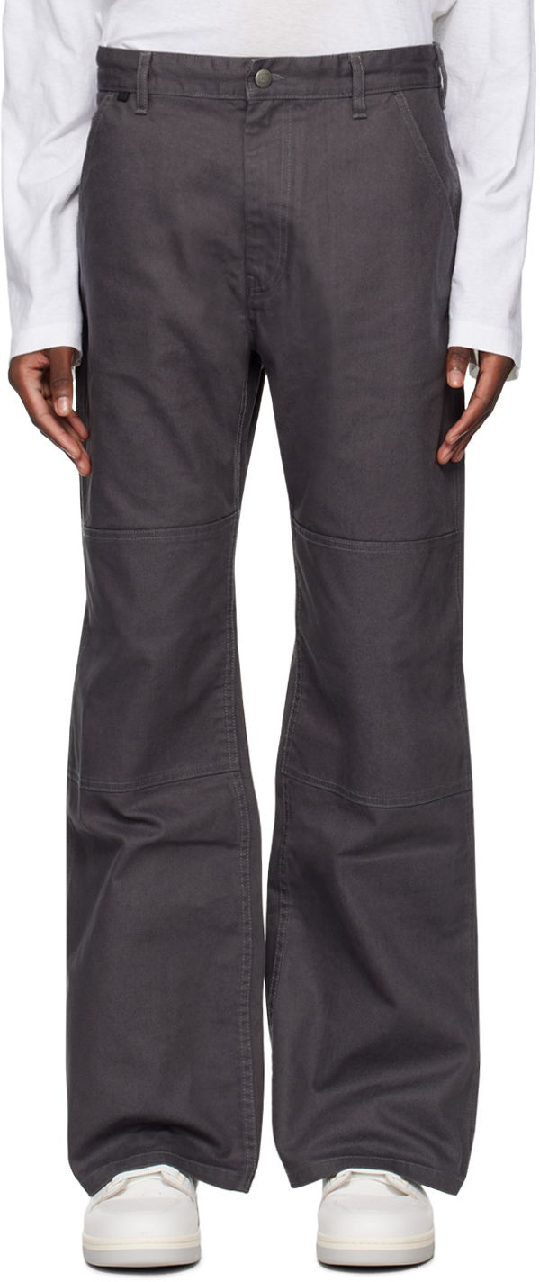 Hlače Acne Studios Gray Patch Trousers Siva | CK0112-, 0
