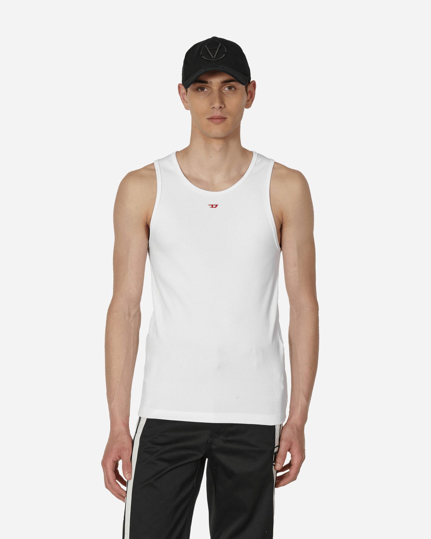 Majica brez rokavov Diesel Logo Patch Tank Top Bela | A040880EJAI 100, 1