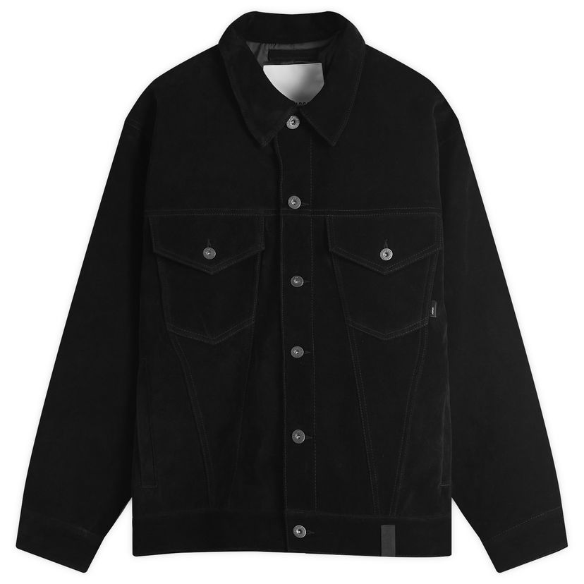 Jakna WTAPS Synthetic Suede Trucker Jacket Črna | 242CWDT-JKM01-BLK