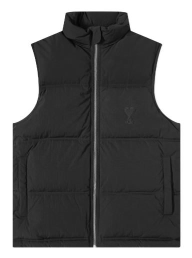 Telovnik AMI Heart Logo Down Vest Črna | HJK701-276-001