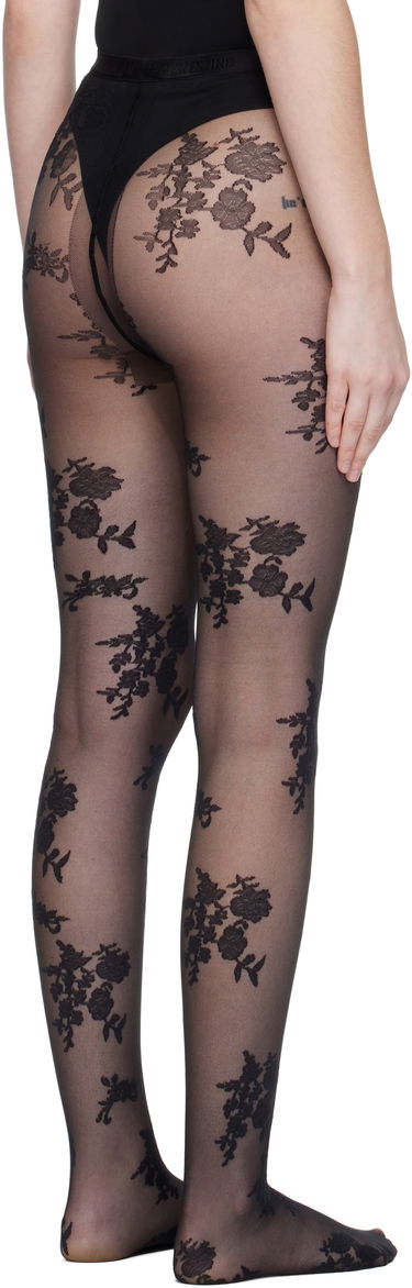 Nogavice Valentino Valentino 'Chez Valentino' Floral Tights Črna | 7B3KI04Y9LV, 2