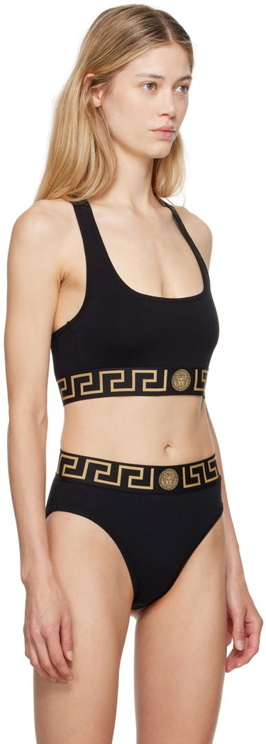 Modrček Versace Versace Greca Border Scoop Bralette Črna | AUD01039_1A10011_A1008, 1