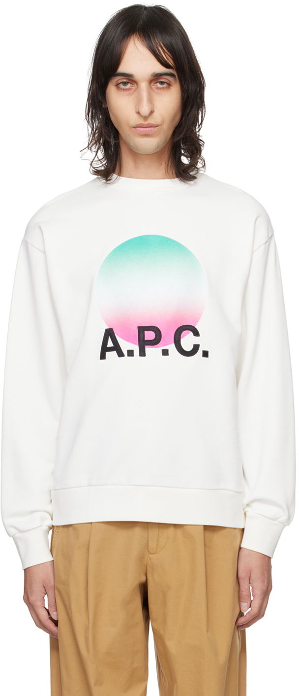 Pulover A.P.C. Sunset Sweatshirt Bela | COEIP-H27905