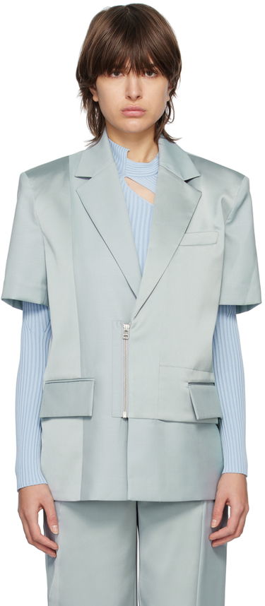 Jakna Feng Chen Wang Feng Chen Wang Short Sleeve Blazer Modra | FMS15JK07, 0