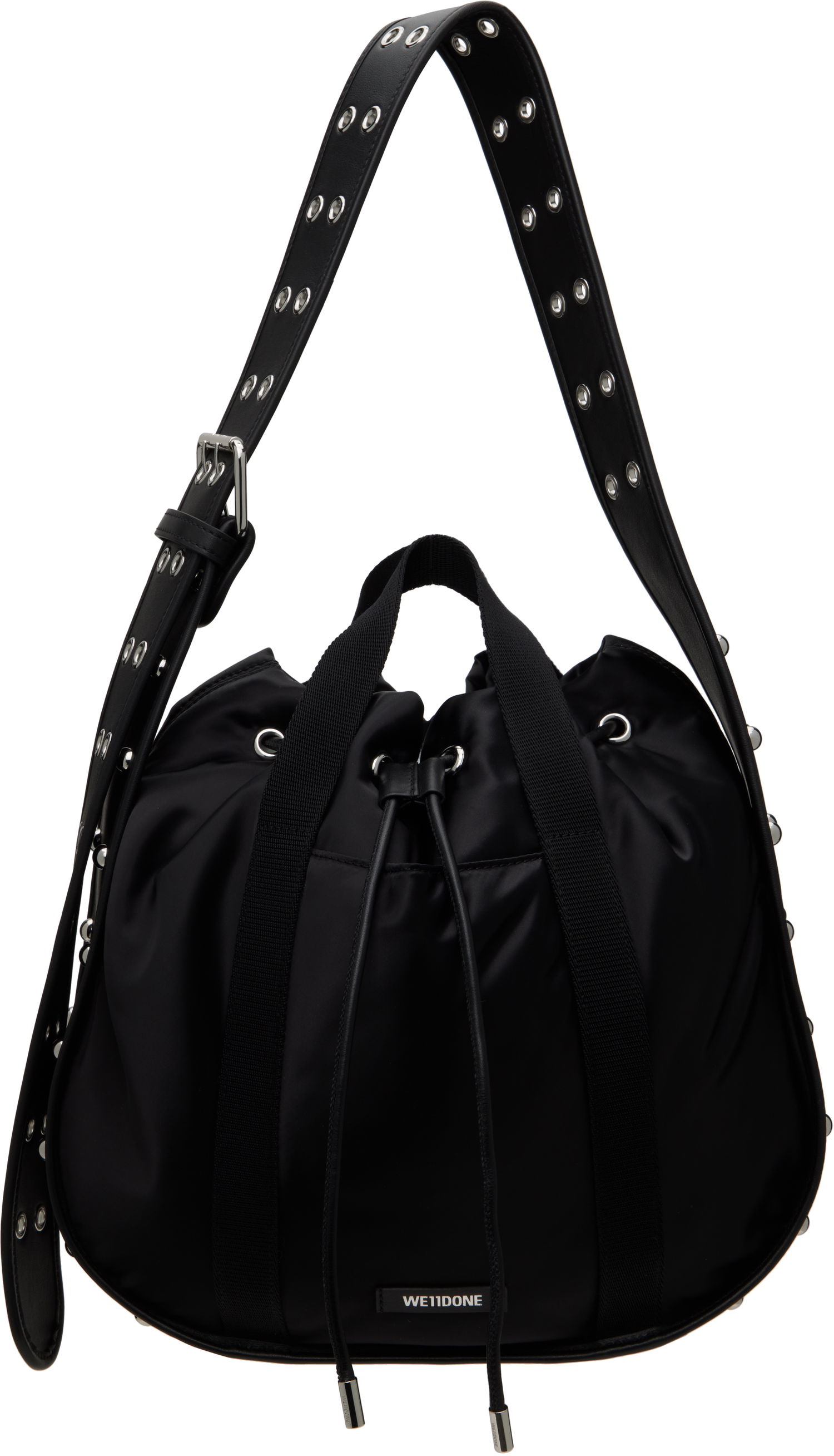 Torbica We11done We11done Belted Punk Drawstring Bag Črna | WD-AB0-25-482-U-BK, 0