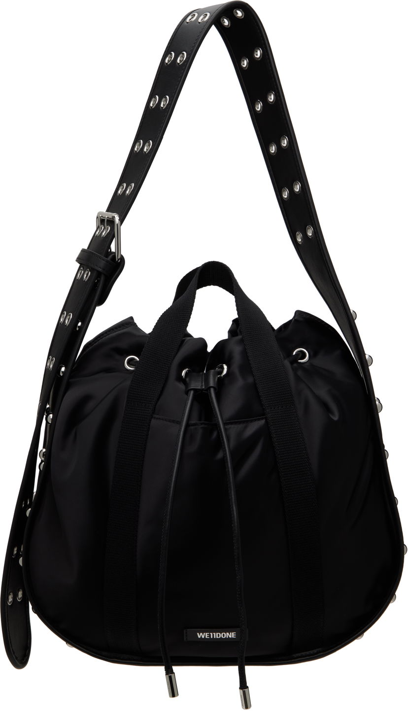 Torbica We11done We11done Belted Punk Drawstring Bag Črna | WD-AB0-25-482-U-BK
