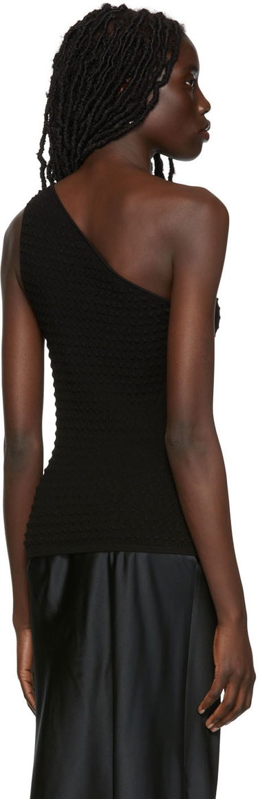 Majica brez rokavov Helmut Lang One Shoulder Textured Tank Top Črna | M04HW709, 2
