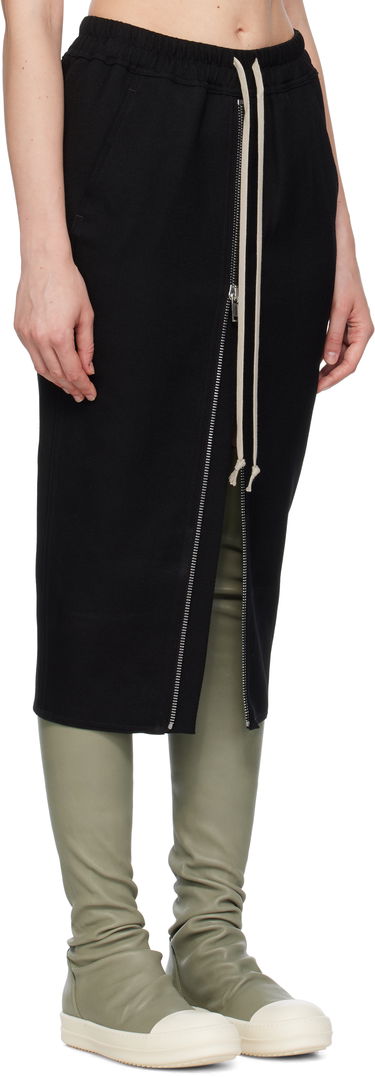 Krila Rick Owens Rick Owens Zipped Short Pillar Midi Skirt Črna | RP02E4375 WD, 1