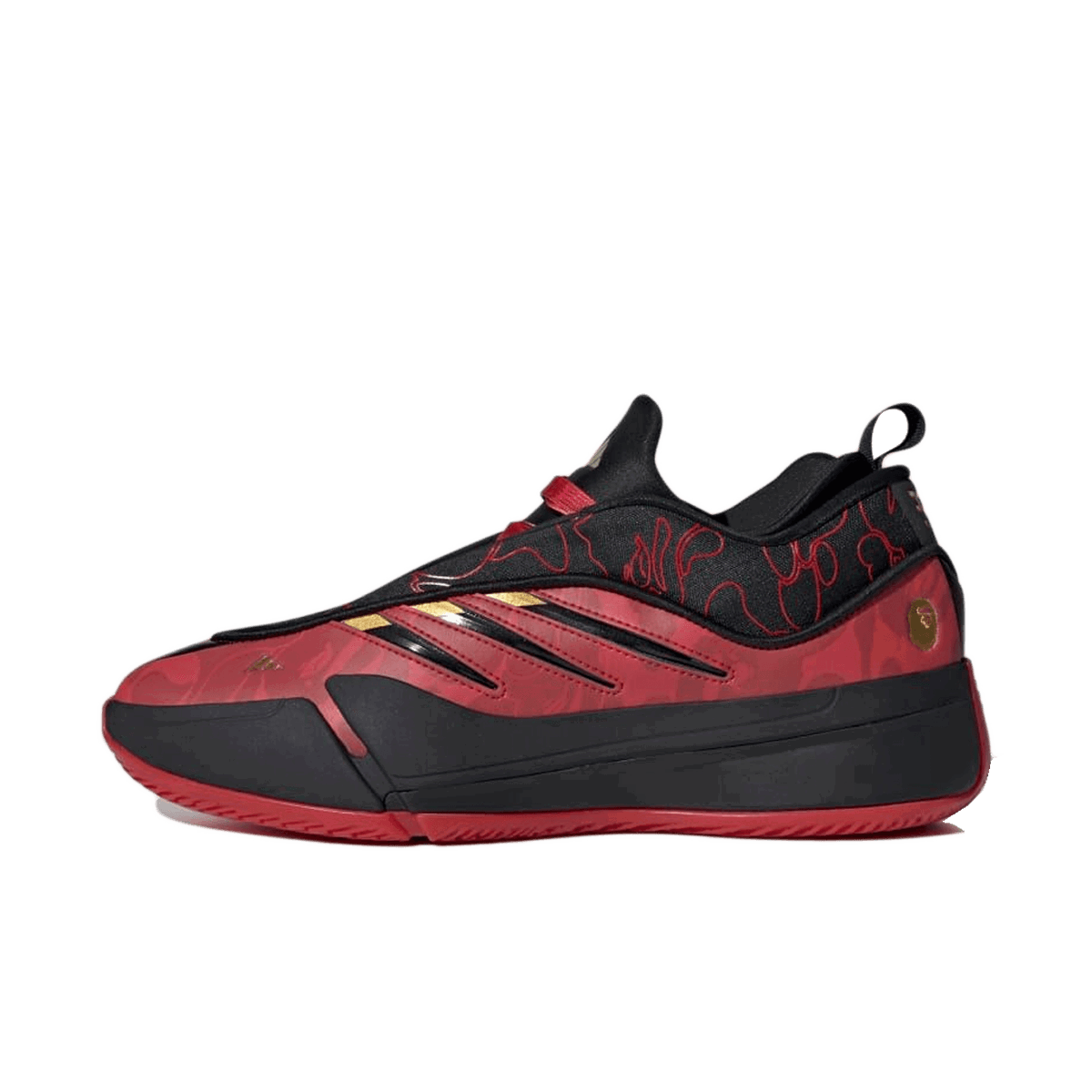 Superge in čevlji adidas Originals BAPE x Dame 9 "Better Scarlet" Rdeča | IH0786, 0