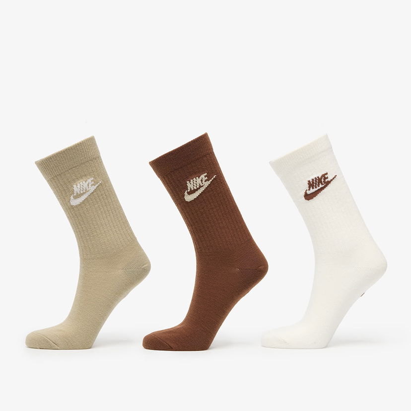 Nogavice Nike Sportswear Everyday Essential Crew Socks 3-Pack Bela | DX5025-904