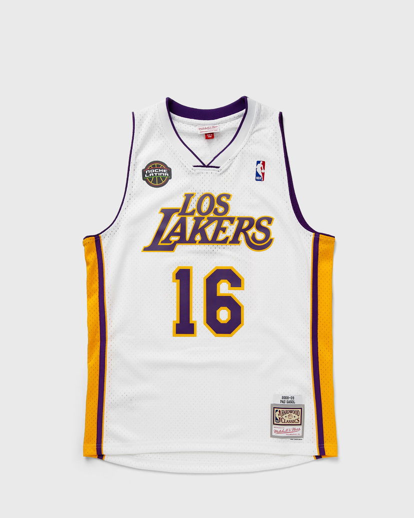Dres Mitchell & Ness NBA SWINGMAN JERSEY LOS ANGELES LAKERS 2008-09 PAU GASOL #16 Bela | SMJY7554-LAL08PGAWHIT