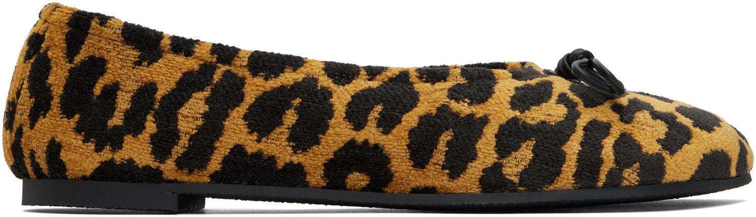 Superge in čevlji Stella McCartney Ryder Leopard Ballerina Flats Rjava | 810518AFACV0, 0