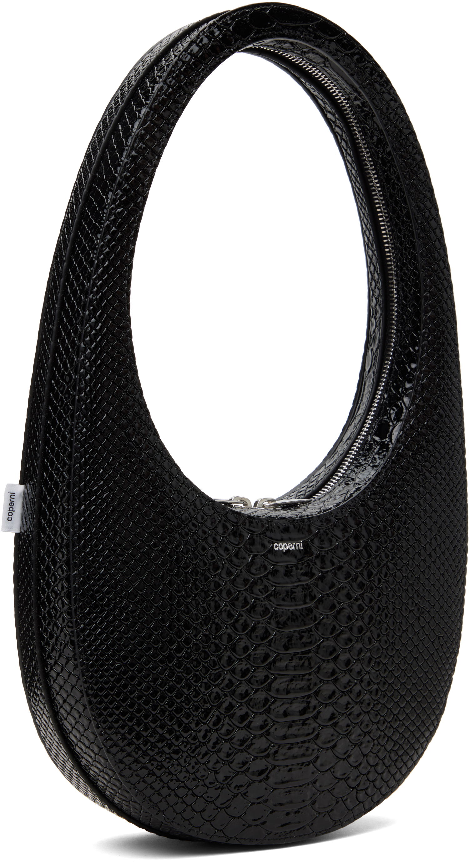 Torbica Coperni Coperni Python Embossed Swipe Bag Črna | COPBA01F6047, 1
