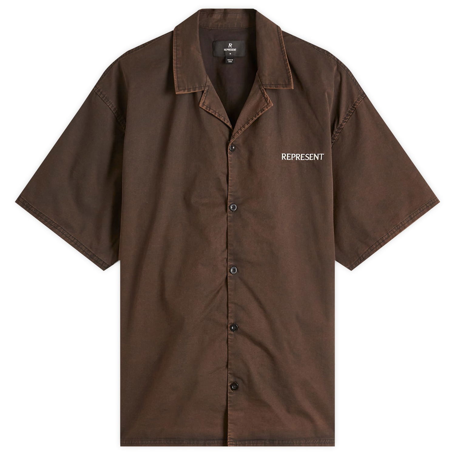 Srajce Represent Clo Represent Script Camp Collar Shirt Rjava | MLM21464-01, 1