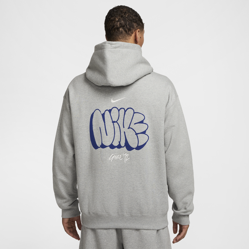 Pulover Nike Fleece Hoodie With Hood Siva | HQ4181-063