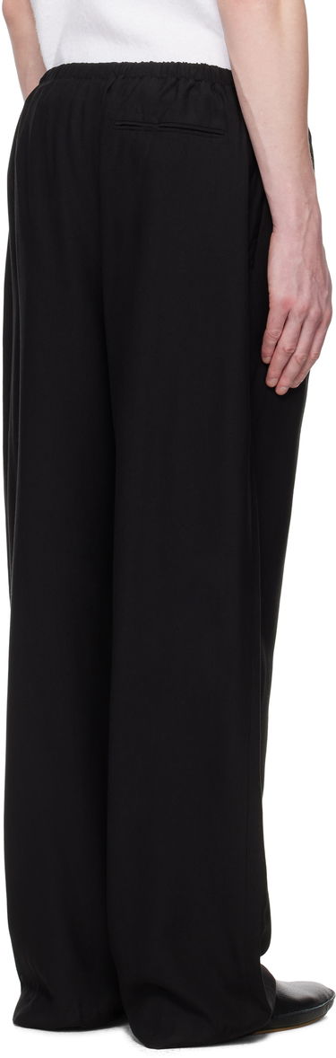 Hlače The Row The Row Xon Drawstring-Waist Trousers Črna | 990-W3893, 2