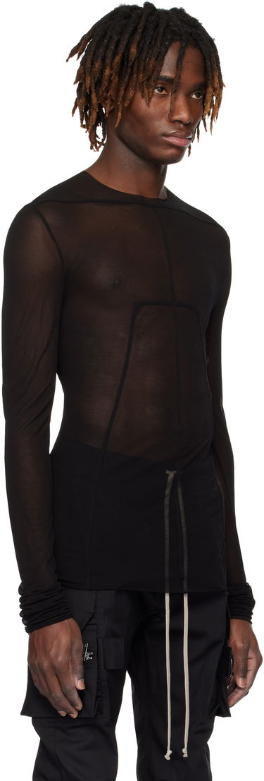 Majica Rick Owens Rick Owens Hollywood Edfu Mesh T-Shirt Črna | RU01E5271 JCR, 1